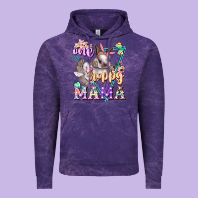 One Hoppy Mama Vintage Hoodie Designed By Fadigitalartstudio