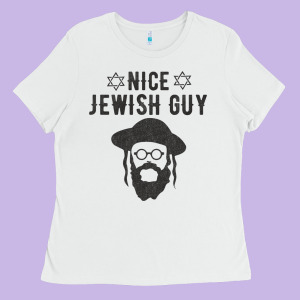 Nice Jewish Guy Funny Gifts For Hanukkah Ladies Tee Designed By Linhvisuals