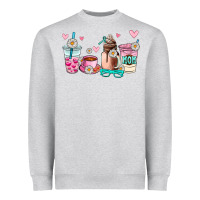 Heather Grey mom coffee cup Heavyweight Sweatshirt - AdoDesignShop