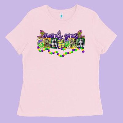 Mardi Gras Grandma Ladies Tee Designed By Cowgirlartshop