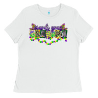 White mardi gras grandma Ladies Tee - CowGirlArtShop