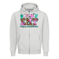 Dove Grey emt emergency medical technician Zipper Hoodie - AdoDesignShop