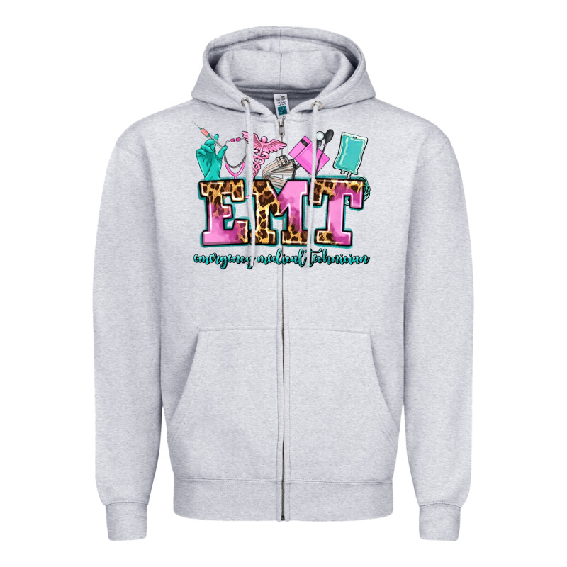 Emt Emergency Medical Technician Zipper Hoodie by AdoDesignShop | Teevron