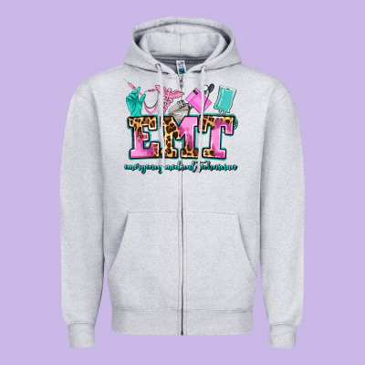 Emt Emergency Medical Technician Zipper Hoodie Designed By Adodesignshop