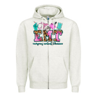 Oatmeal Heather emt emergency medical technician Zipper Hoodie - AdoDesignShop