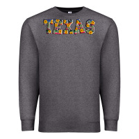 Charcoal Heather texas serape sunflower Premium Sweatshirt - AdoDesignShop