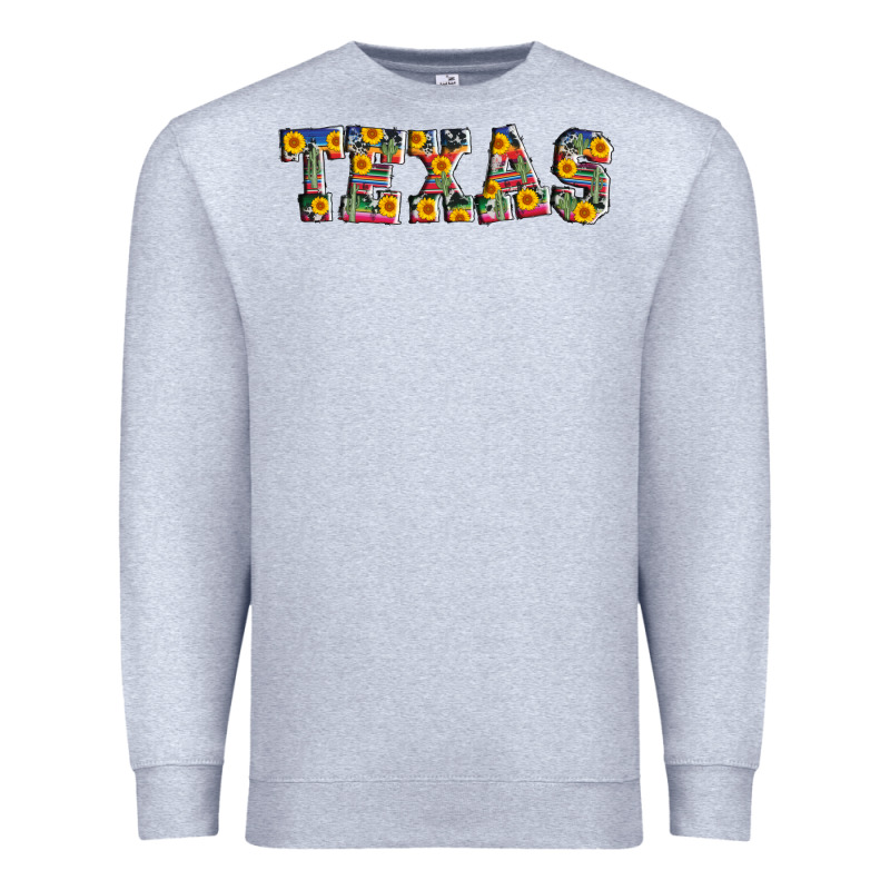 Texas Serape Sunflower Premium Sweatshirt by AdoDesignShop | Teevron