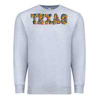 Heather Grey texas serape sunflower Premium Sweatshirt - AdoDesignShop