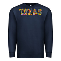 Navy texas serape sunflower Premium Sweatshirt - AdoDesignShop