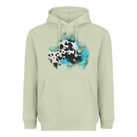 Matcha cowhide turquoise patch Heavyweight Hoodie - AdoDesignShop