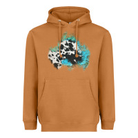 Meerkat cowhide turquoise patch Heavyweight Hoodie - AdoDesignShop