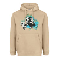 Cowhide Turquoise Patch Heavyweight Hoodie | Teevron