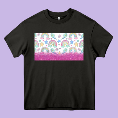 Doodle Doodle Rainbow Heavy Core Tee Designed By Tumblerdesignbyshophia