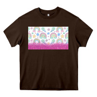 Chocolate Brown doodle doodle rainbow Heavy Core Tee - TumblerDesignByShophia