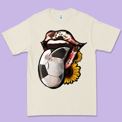 Soccer Tongue Premium Tee Designed By Jasminsmagicworld