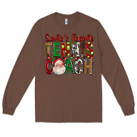 Chestnut Santa's Favorite Tennis Coach For Christmas Long Sleeve Tee - FaDigitalArtStudio