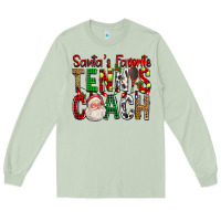 Matcha Santa's Favorite Tennis Coach For Christmas Long Sleeve Tee - FaDigitalArtStudio