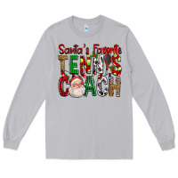 Moon Dust Santa's Favorite Tennis Coach For Christmas Long Sleeve Tee - FaDigitalArtStudio