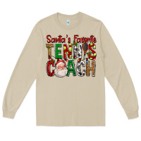 Mushroom Santa's Favorite Tennis Coach For Christmas Long Sleeve Tee - FaDigitalArtStudio