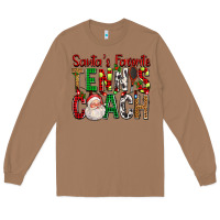 Toasted Coconut Santa's Favorite Tennis Coach For Christmas Long Sleeve Tee - FaDigitalArtStudio