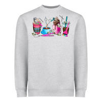 Heather Grey hair stylist coffee cup Heavyweight Sweatshirt - AdoDesignShop