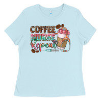 Baby Blue Coffee nurse repeat Ladies Tee - CowGirlArtShop