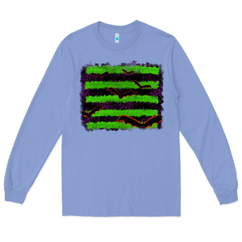 Halloween With Bat Backround Long Sleeve Tee by RanaPortraitStore | Teevron