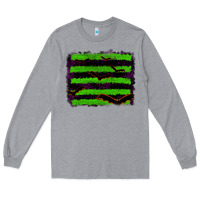 Heather Grey halloween with bat backround Long Sleeve Tee - RanaPortraitStore