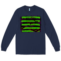 Navy halloween with bat backround Long Sleeve Tee - RanaPortraitStore