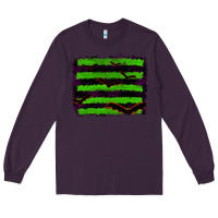 Plum halloween with bat backround Long Sleeve Tee - RanaPortraitStore