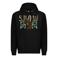 Black show mom highland cow Premium Hoodie - SublimationCraftShop