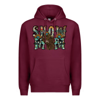 Burgundy show mom highland cow Premium Hoodie - SublimationCraftShop