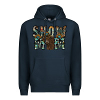 Navy show mom highland cow Premium Hoodie - SublimationCraftShop