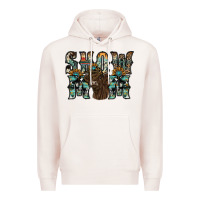 Pale Pink show mom highland cow Premium Hoodie - SublimationCraftShop
