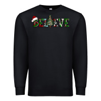 Black believe Christmas tree Premium Sweatshirt - AdoDesignShop