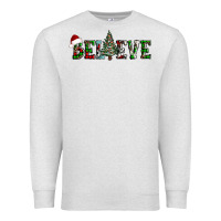 Oatmeal Heather believe Christmas tree Premium Sweatshirt - AdoDesignShop
