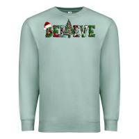 Seafoam believe Christmas tree Premium Sweatshirt - AdoDesignShop
