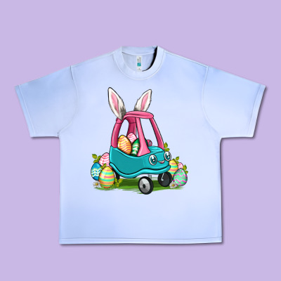 Easter Toddler Car Urban Heavy Tee Designed By Oliviacreatesart