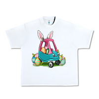 White Easter toddler car Urban Heavy Tee - OliviaCreatesArt