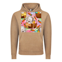 Vintage Coffee Easter Bunny With Hamper Seamless Pattern Vintage Hoodie - BundleAndBundleShop