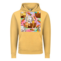 Vintage Mustard Easter Bunny With Hamper Seamless Pattern Vintage Hoodie - BundleAndBundleShop