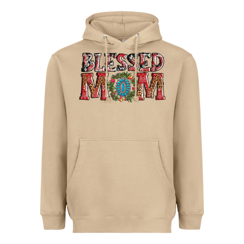 Blessed Mom Christmas Heavyweight Hoodie by AdoDesignShop | Teevron