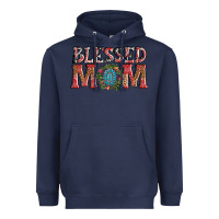 Navy blessed mom christmas Heavyweight Hoodie - AdoDesignShop