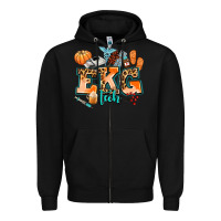 Black ekg tech fall Zipper Hoodie - AdoDesignShop