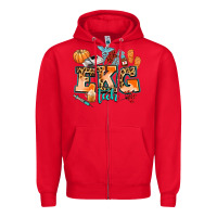 Red ekg tech fall Zipper Hoodie - AdoDesignShop