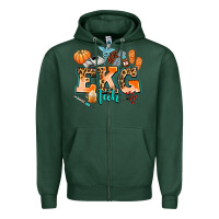 Sports Green ekg tech fall Zipper Hoodie - AdoDesignShop