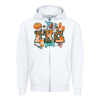 White ekg tech fall Zipper Hoodie - AdoDesignShop
