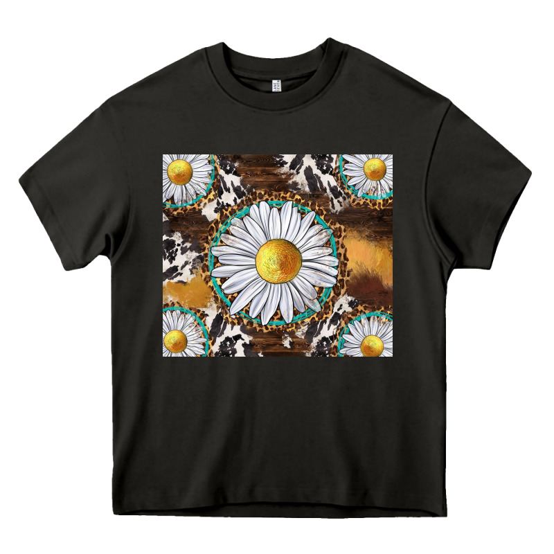 Western Daisy And Cowhide Tumbler Tbs Heavy Core Tee by TumblerDesignByShophia | Teevron