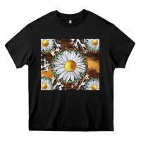 Black western daisy and cowhide tumbler tbs Heavy Core Tee - TumblerDesignByShophia