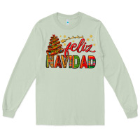 Matcha Feliz Navidad With Sombrero Tree Long Sleeve Tee - BundleAndBundleShop